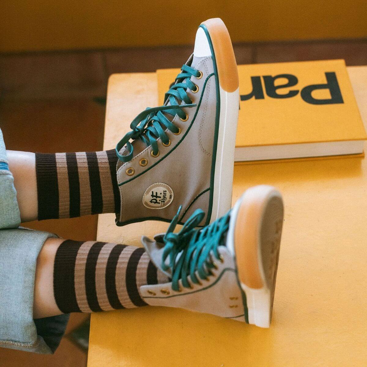 All-American High-Top Gray/Green - Image 11