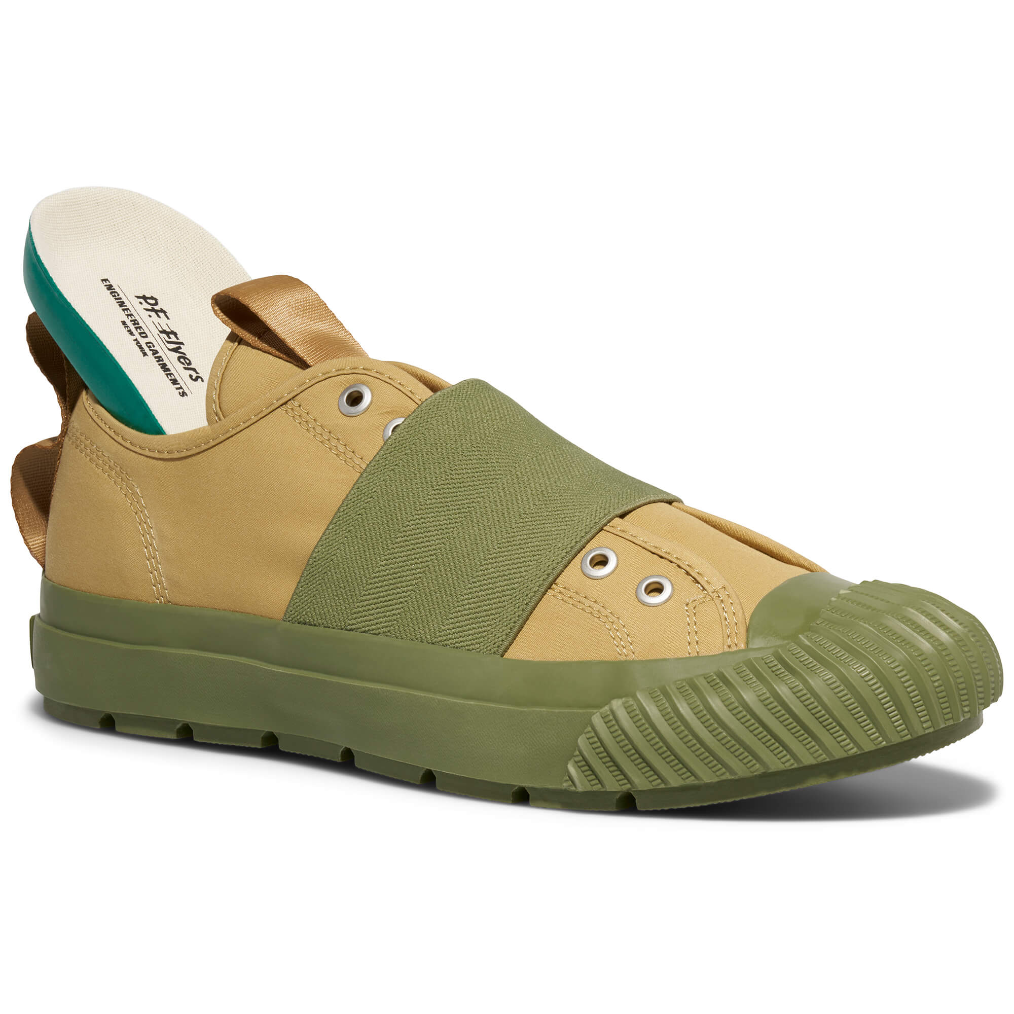 Grounder x Engineered Garments Low-Top Khaki/Olive - Image 3